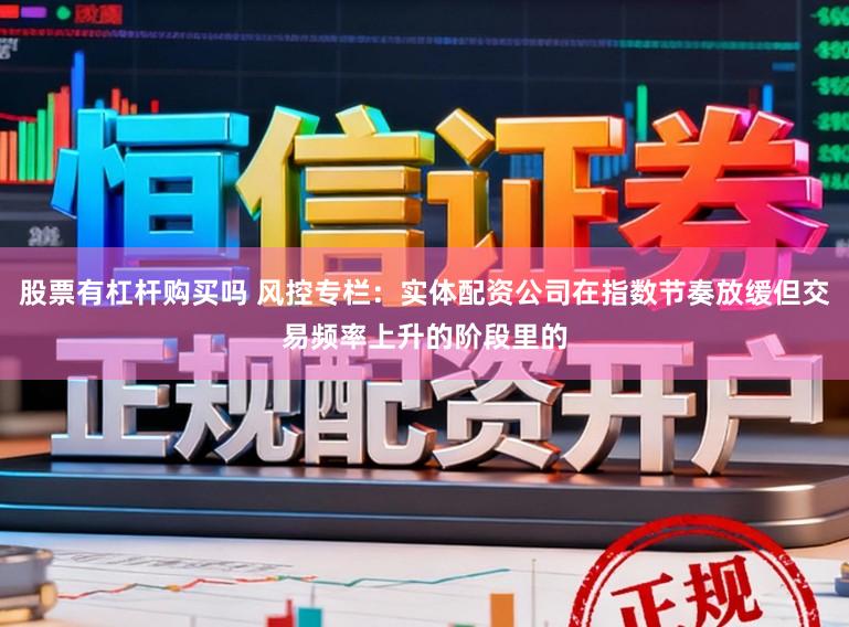 股票有杠杆购买吗 风控专栏：实体配资公司在指数节奏放缓但交易频率上升的阶段里的